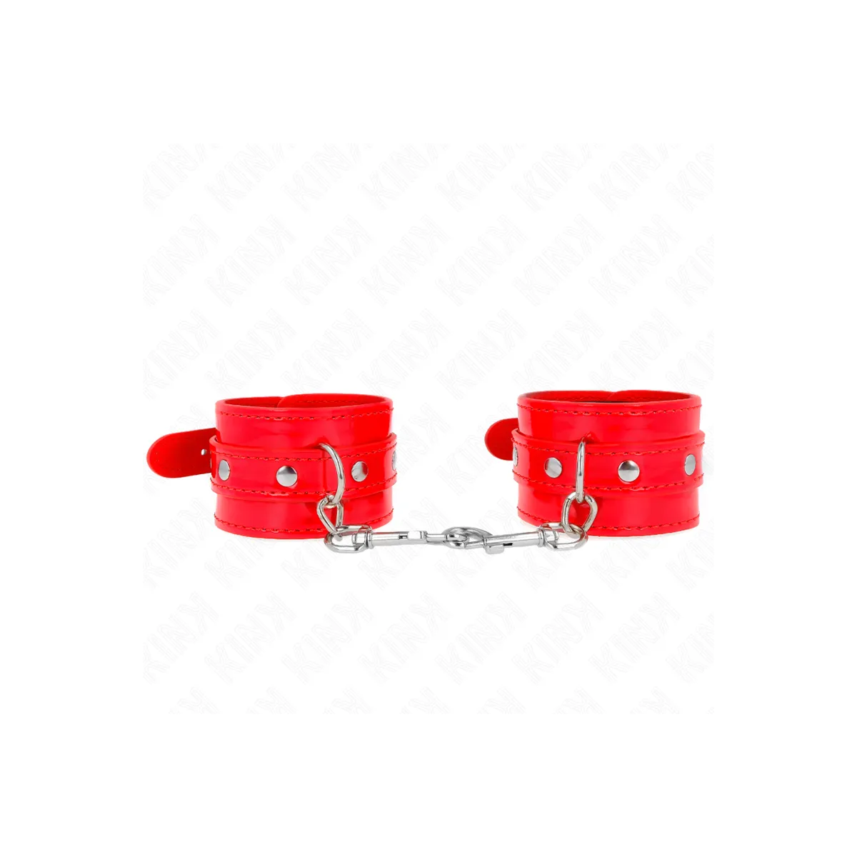 Glänzende Handmanschetten Rot Verstellbar 23-33 cm von Kink Wrist Restraint | Fesselliebe.de