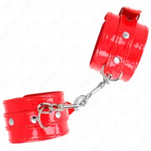 Glänzende Handmanschetten Rot Verstellbar 23-33 cm von Kink Wrist Restraint