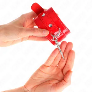 Glänzende Handmanschetten Rot Verstellbar 23-33 cm von Kink Wrist Restraint