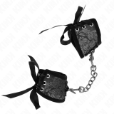 Scandal Handgelenksfesseln Schwarze Spitzendetails 24,5 cm X 6,5 cm von Kink Wrist Restraint | Fesselliebe.de