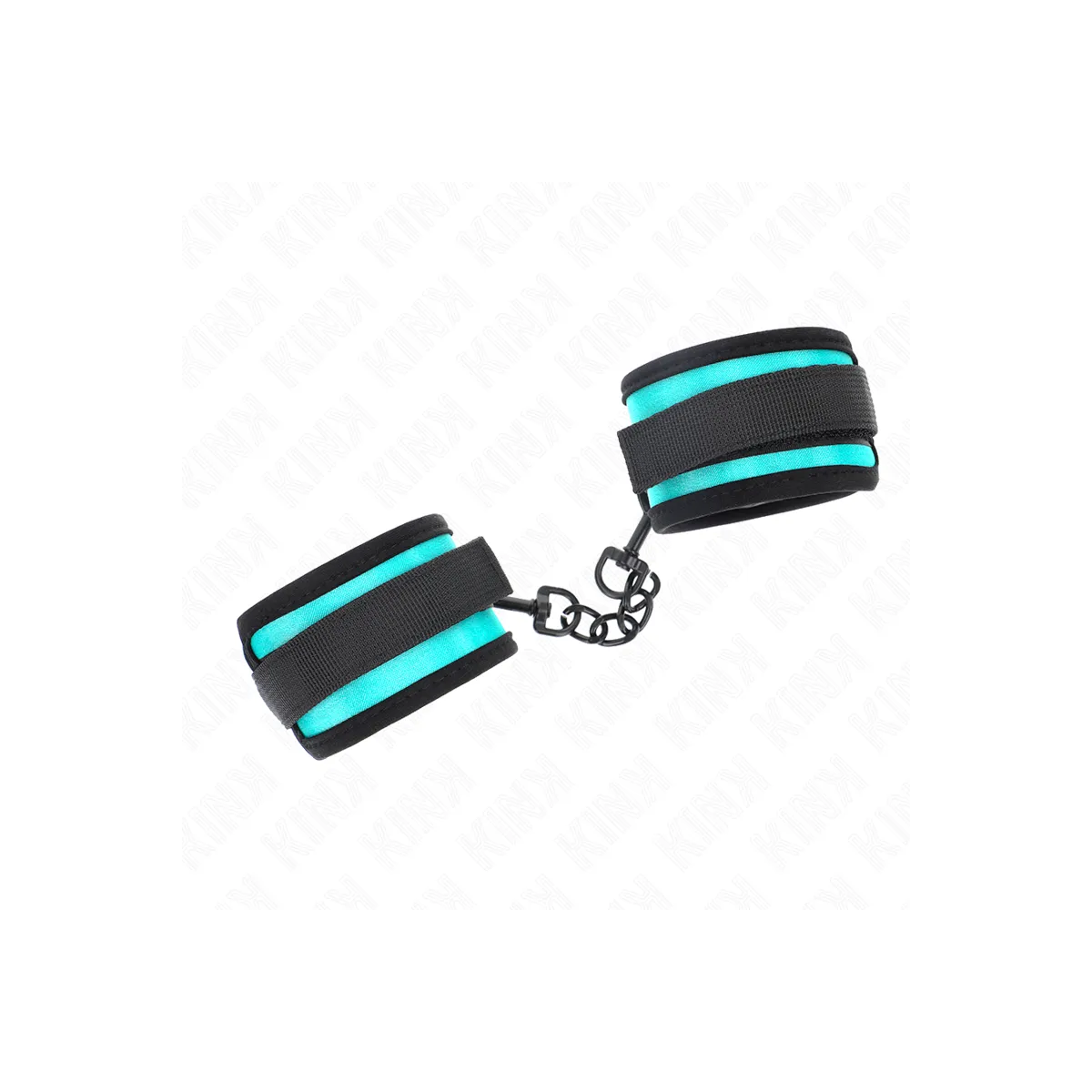 Nylon-Handfessel mit Klettverschluss Schwarz-Blau Verstellbar 18-32 cm X 5 cm von Kink Wrist Restraint | Fesselliebe.de