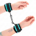 Nylon-Handfessel mit Klettverschluss Schwarz-Blau Verstellbar 18-32 cm X 5 cm von Kink Wrist Restraint