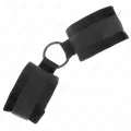 Beginner Pelz Handmanschetten 25 cm mit O-Ring 4 cm Schwarz Verstellbar 15-25 cm von Kink Wrist Restraint