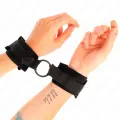 Beginner Pelz Handmanschetten 25 cm mit O-Ring 4 cm Schwarz Verstellbar 15-25 cm von Kink Wrist Restraint