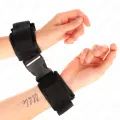 Nylon Bind-Handfesseln mit Klettverschluss Rot-Schwarz Modell 1 Verstellbar 25-35 cm X 6 cm von Kink Wrist Restraint