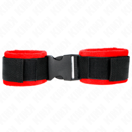 Nylon Bind Klett-Handfesseln Schwarz Modell 1 Verstellbar 25-35 cm X 6 cm von Kink Wrist Restraint | Fesselliebe.de