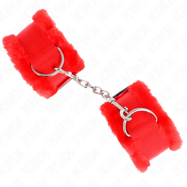 Handgelenkfesseln Rot Verstellbar 17-31 cm X 7 cm von Kink Wrist Restraint | Fesselliebe.de