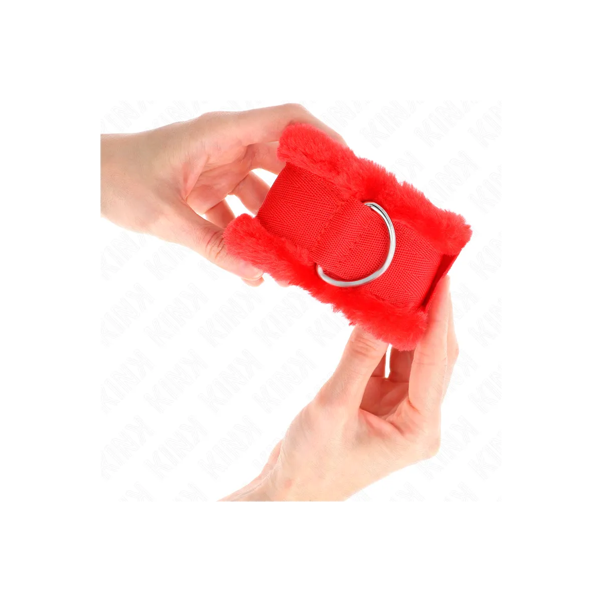 Handgelenkfesseln Rot Verstellbar 17-31 cm X 7 cm von Kink Wrist Restraint | Fesselliebe.de