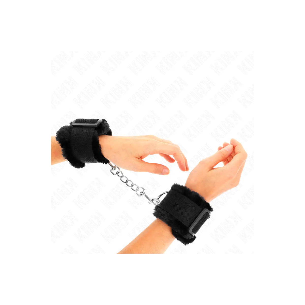 Handgelenkfesseln Schwarz Verstellbar 17-31 cm X 7 cm von Kink Wrist Restraint | Fesselliebe.de