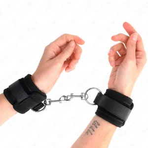 Handgelenkfesseln Schwarz Verstellbar 18-35 cm X 6 cm von Kink Wrist Restraint