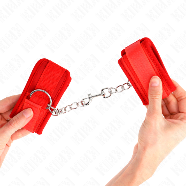Neopren Handgelenkfesseln Rot 42 X 5 cm von Kink Wrist Restraint | Fesselliebe.de