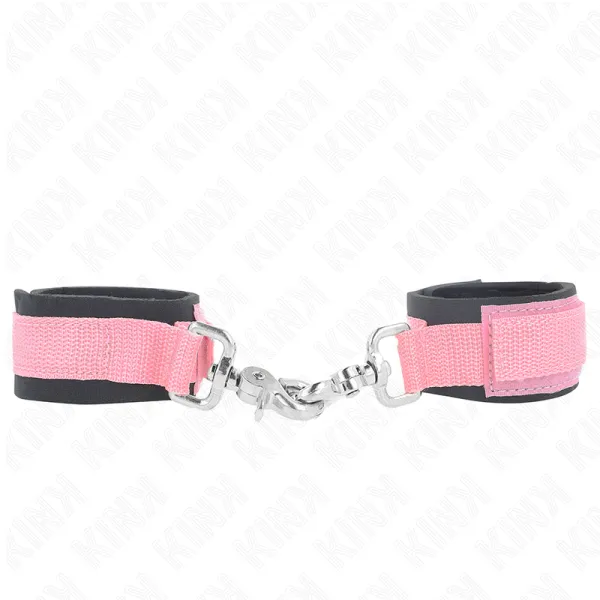 Verstellbare Neopren-Handhandfesseln Rosa Verstellbar 22-34 cm von Kink Wrist Restraint | Fesselliebe.de