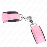 Verstellbare Neopren-Handhandfesseln Rosa Verstellbar 22-34 cm von Kink Wrist Restraint | Fesselliebe.de
