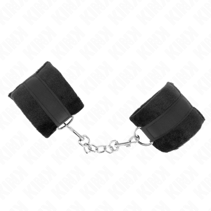 Beginner Pelzhandmanschetten Schwarz 30 X 7 cm von Kink Wrist Restraint | Fesselliebe.de