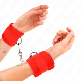 Beginner Pelzhandmanschetten Rot 30 X 7 cm von Kink Wrist Restraint | Fesselliebe.de