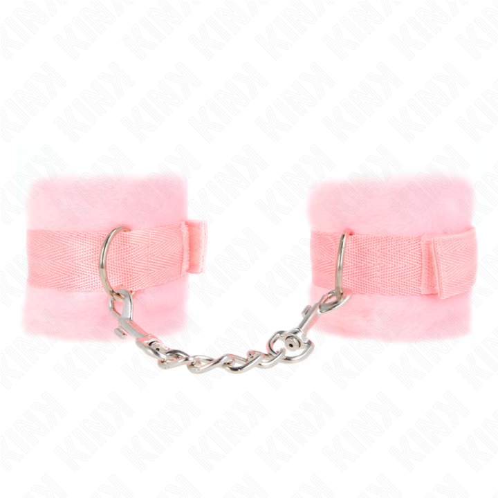Beginner Pelzhandmanschetten Rosa 30 X 7 cm von Kink Wrist Restraint | Fesselliebe.de