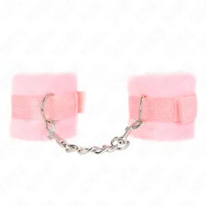 Beginner Pelzhandmanschetten Rosa 30 X 7 cm von Kink Wrist Restraint | Fesselliebe.de