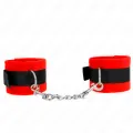 Beginner Pelzhandmanschetten Schwarz-Rot 30 X 7 cm von Kink Wrist Restraint