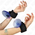 Handgelenkfesseln mit Saugnäpfen Schwarz 29-40 cm X 5 cm von Kink Wrist Restraint
