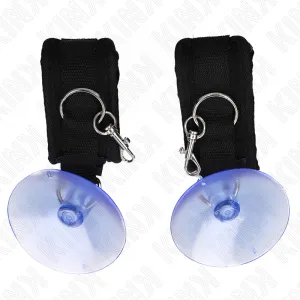 Handgelenkfesseln mit Saugnäpfen Schwarz 29-40 cm X 5 cm von Kink Wrist Restraint