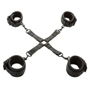 Nocturnal Hog Tie Connector Cuero Einstellbar Schwarz von Calexotics