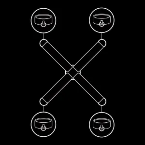 Handschellenverbindung aus Veganem Leder von Fetish Submissive Bondage