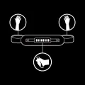 Handschellen mit Noprene-Futter und Griff von Fetish Submissive Bondage