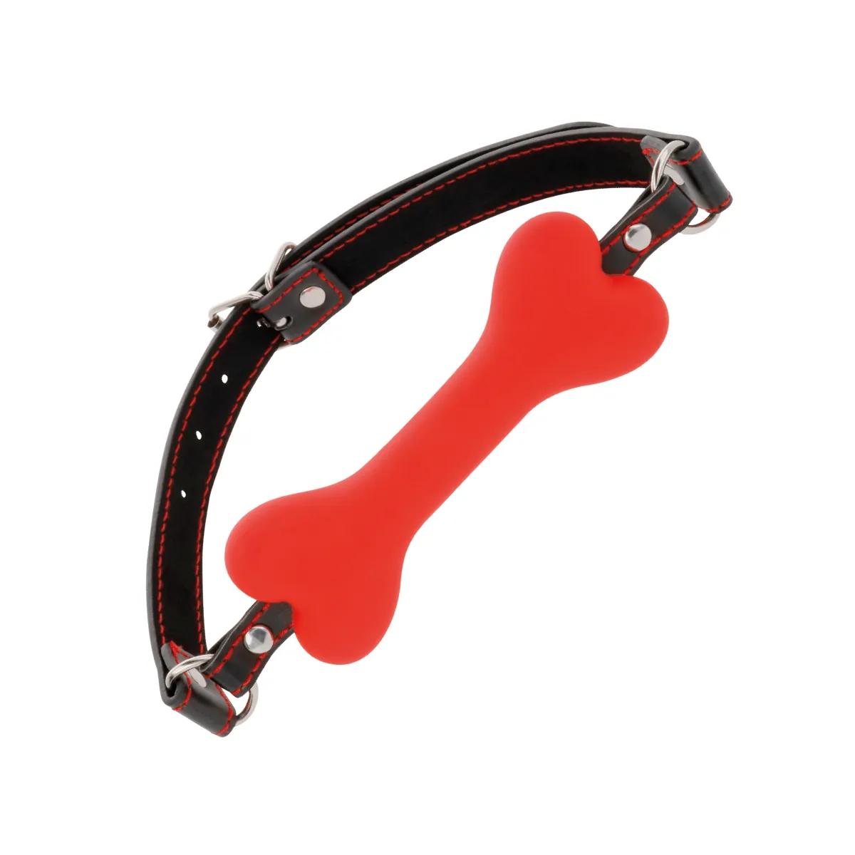Roter Knochen-Silikon-Knebel von Darkness Bondage | Fesselliebe.de