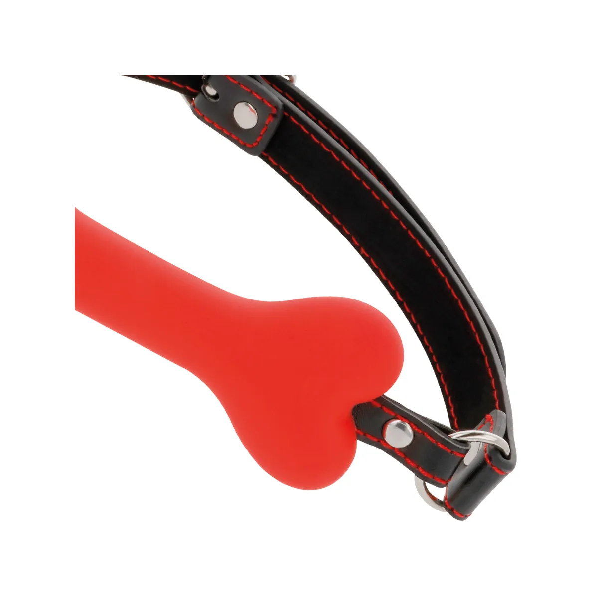 Roter Knochen-Silikon-Knebel von Darkness Bondage | Fesselliebe.de