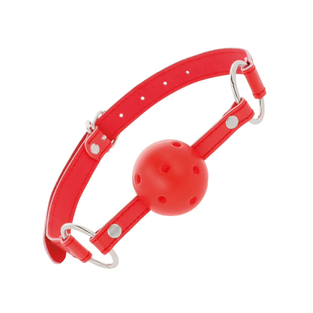 Roter, Atmungsaktiver Knebel von Darkness Bondage | Fesselliebe.de