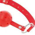 Roter, Atmungsaktiver Knebel von Darkness Bondage