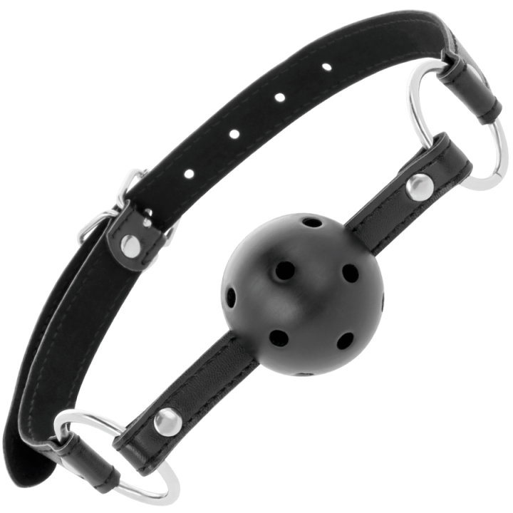 Schwarzer Atmungsaktiver Knebel von Darkness Bondage | Fesselliebe.de