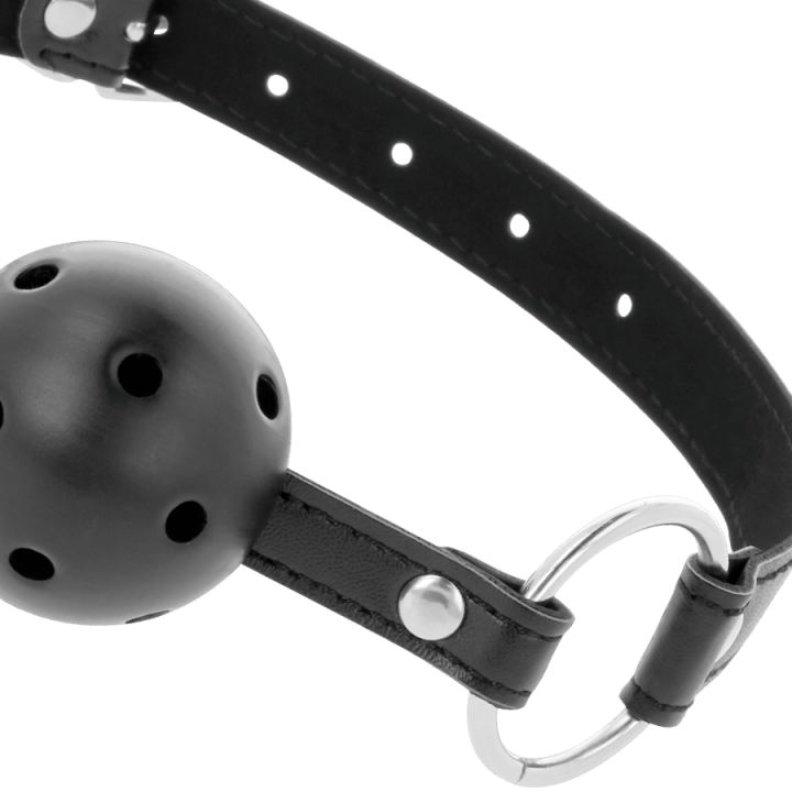 Schwarzer Atmungsaktiver Knebel von Darkness Bondage | Fesselliebe.de