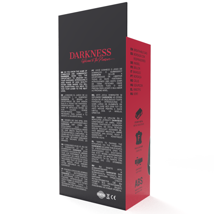 Schwarzer Atmungsaktiver Knebel von Darkness Bondage | Fesselliebe.de