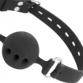Schwarzer Atmungsaktiver Silikon-Knebel von Darkness Bondage