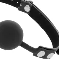 Knebel aus Schwarzem Silikon von Darkness Bondage