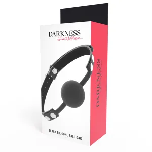 Knebel aus Schwarzem Silikon von Darkness Bondage