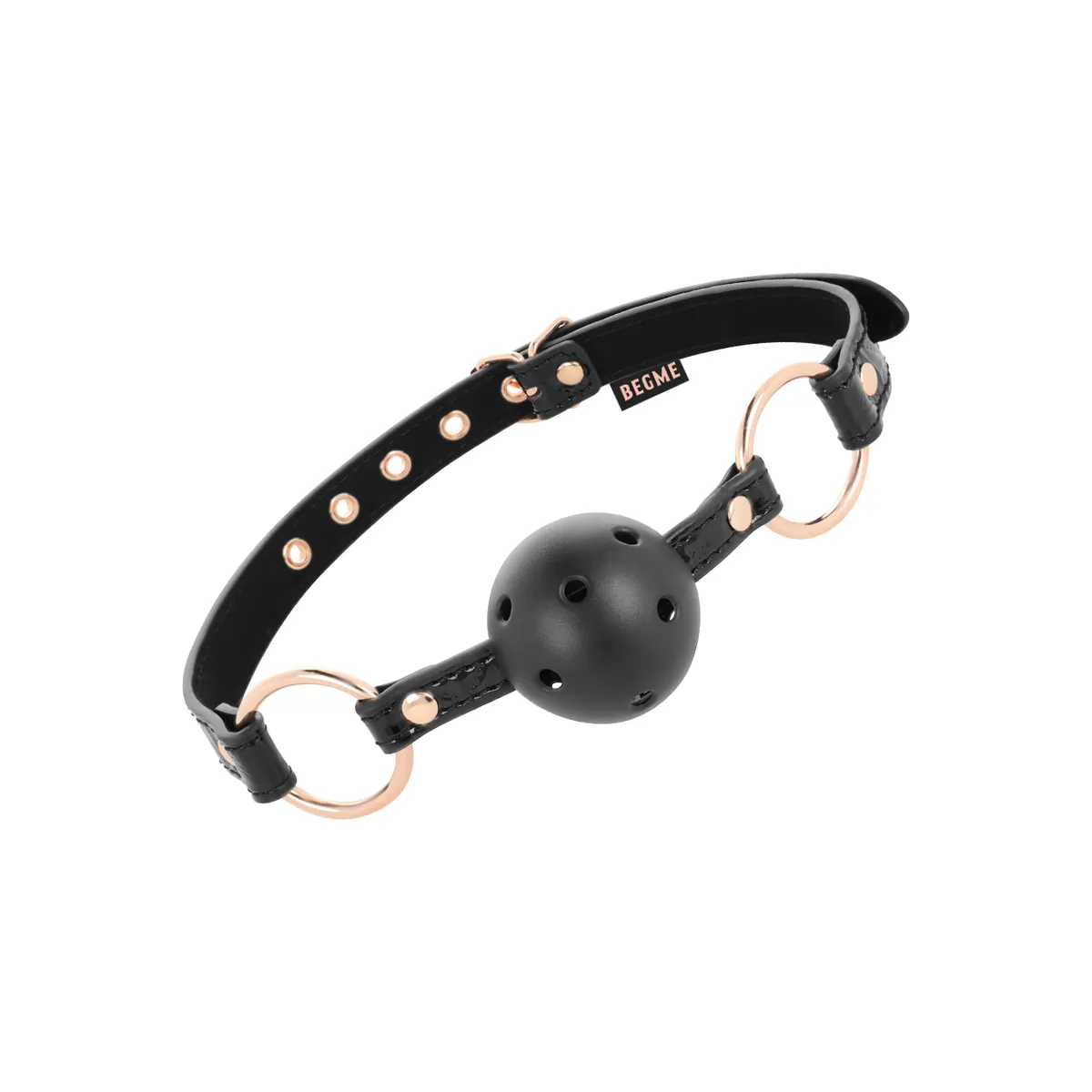 Ballknebel Veganes Leder von Begme Black Edition | Fesselliebe.de