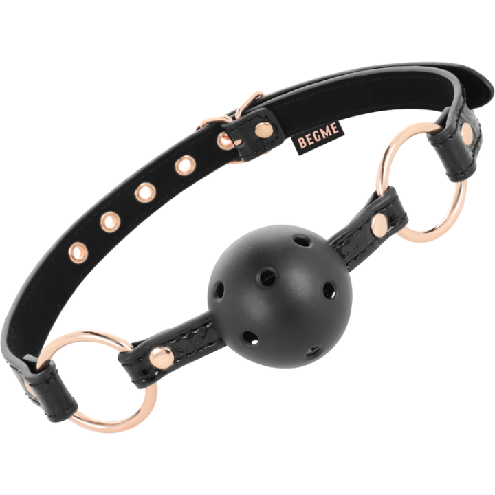Ballknebel Veganes Leder von Begme Black Edition | Fesselliebe.de