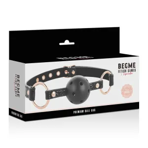 Ballknebel Veganes Leder von Begme Black Edition