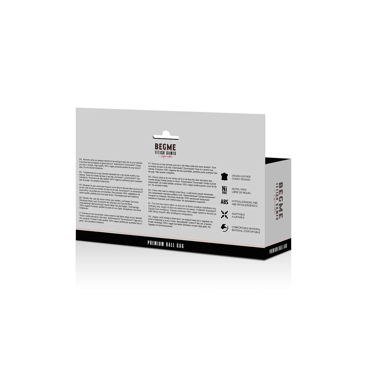 Ballknebel Veganes Leder von Begme Black Edition | Fesselliebe.de