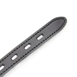 Silikon-Ballgag mit Ledergürtel (VORHÄNGESCHLOSS Inklusive) von Ohmama Fetish