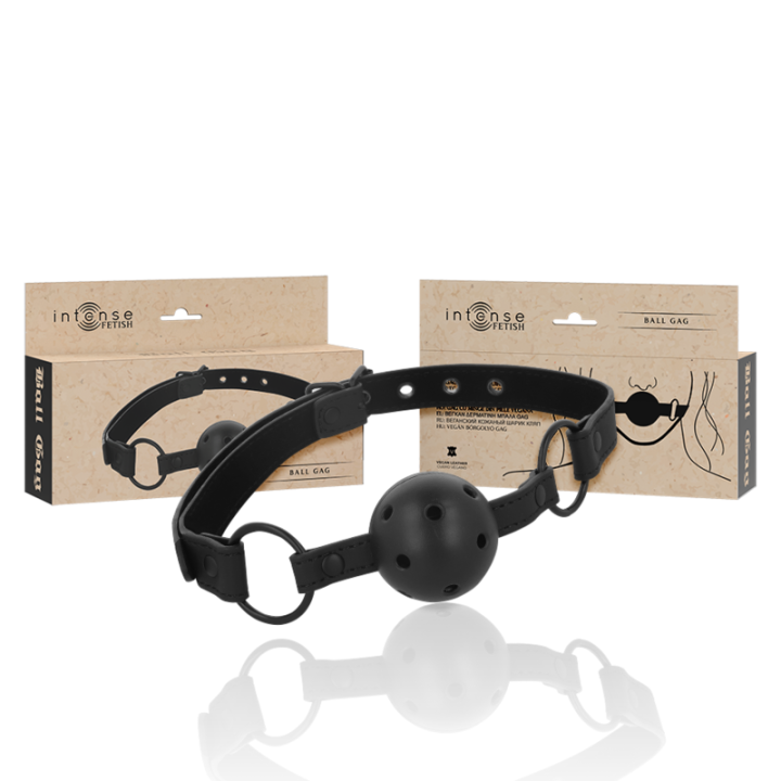 Fetish Ballknebel aus Veganem Leder von Intense Fetish | Fesselliebe.de