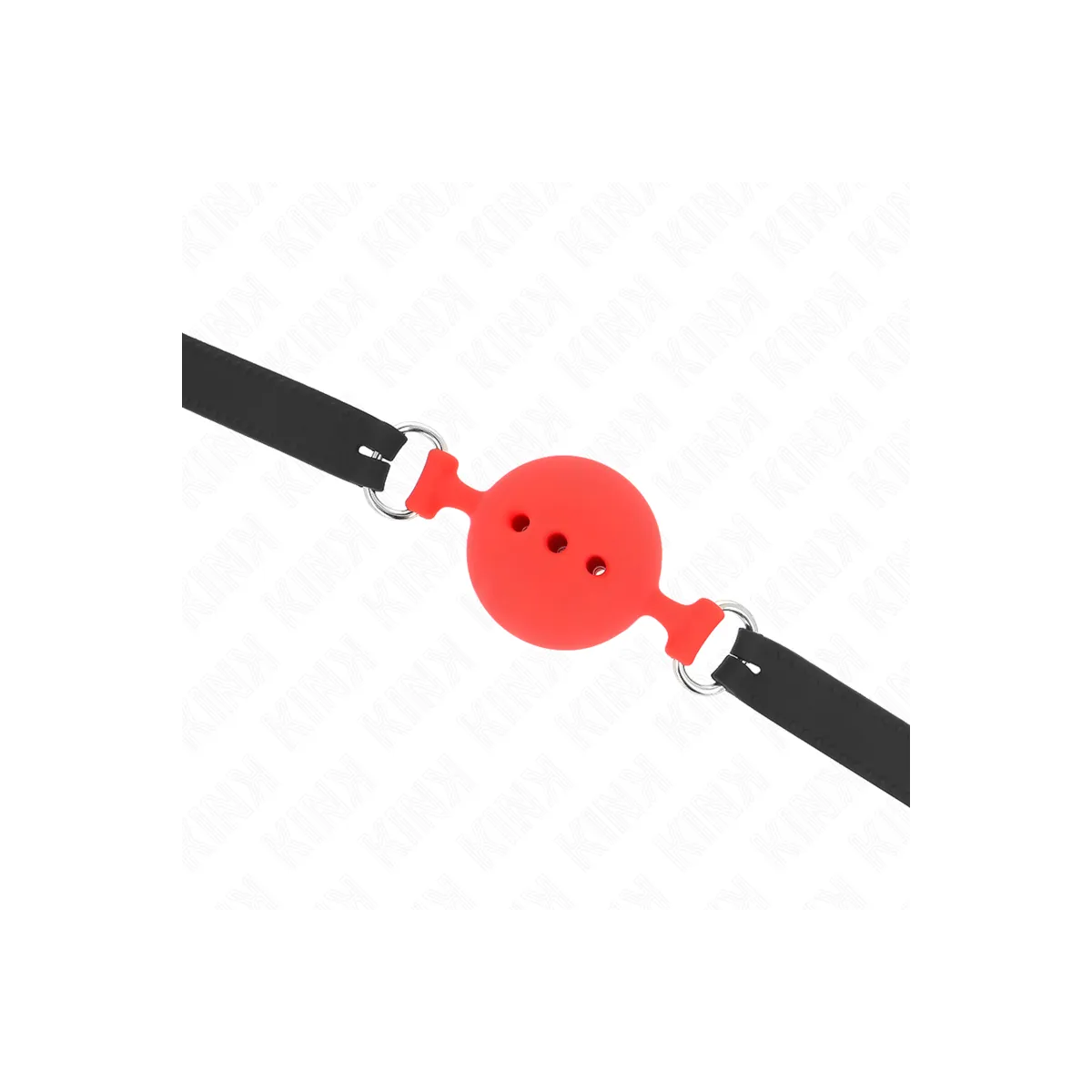 Vollsilikon-Klappen 55 X 2 cm mit 5 cm Kugel Grösse L Rot Verstellbar 35-51 cm von Kink Collar & Gag | Fesselliebe.de
