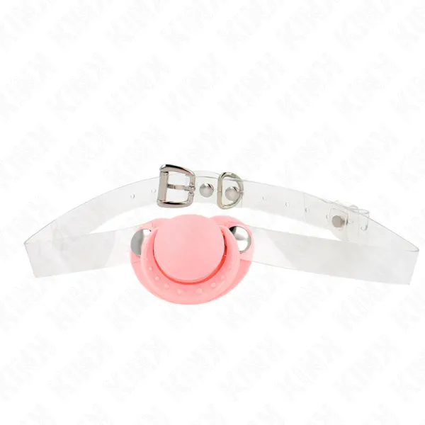 Rosa Schnullerform-Spitze 5,5 X 4 cm Verstellbar 43-60 cm von Kink Collar & Gag | Fesselliebe.de
