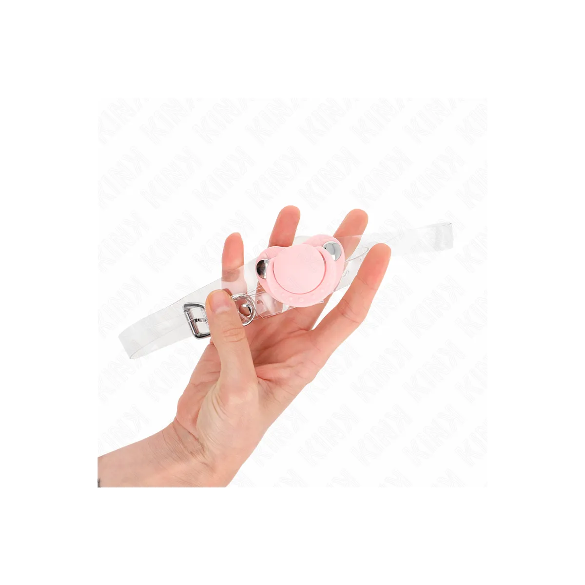 Rosa Schnullerform-Spitze 5,5 X 4 cm Verstellbar 43-60 cm von Kink Collar & Gag | Fesselliebe.de