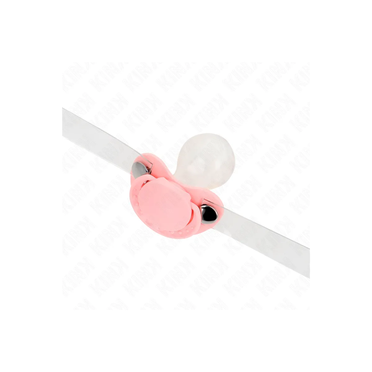 Rosa Schnullerform-Spitze 5,5 X 4 cm Verstellbar 43-60 cm von Kink Collar & Gag | Fesselliebe.de