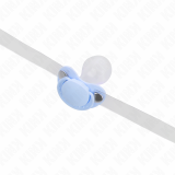 Hellblauer Schnullerform-Sprudel 5,5 X 4 cm Verstellbar 43-60 cm von Kink Collar & Gag | Fesselliebe.de