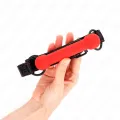 Knochengag mit Kunstlederband Rot Verstellbar 41-57 cm von Kink Collar & Gag