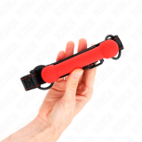 Knochengag mit Kunstlederband Rot Verstellbar 41-57 cm von Kink Collar & Gag | Fesselliebe.de